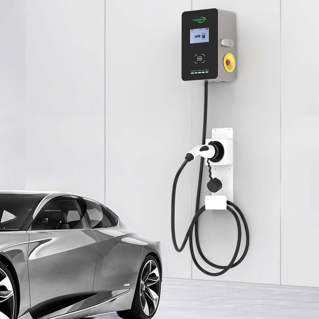 Electric car charging box wall mounted