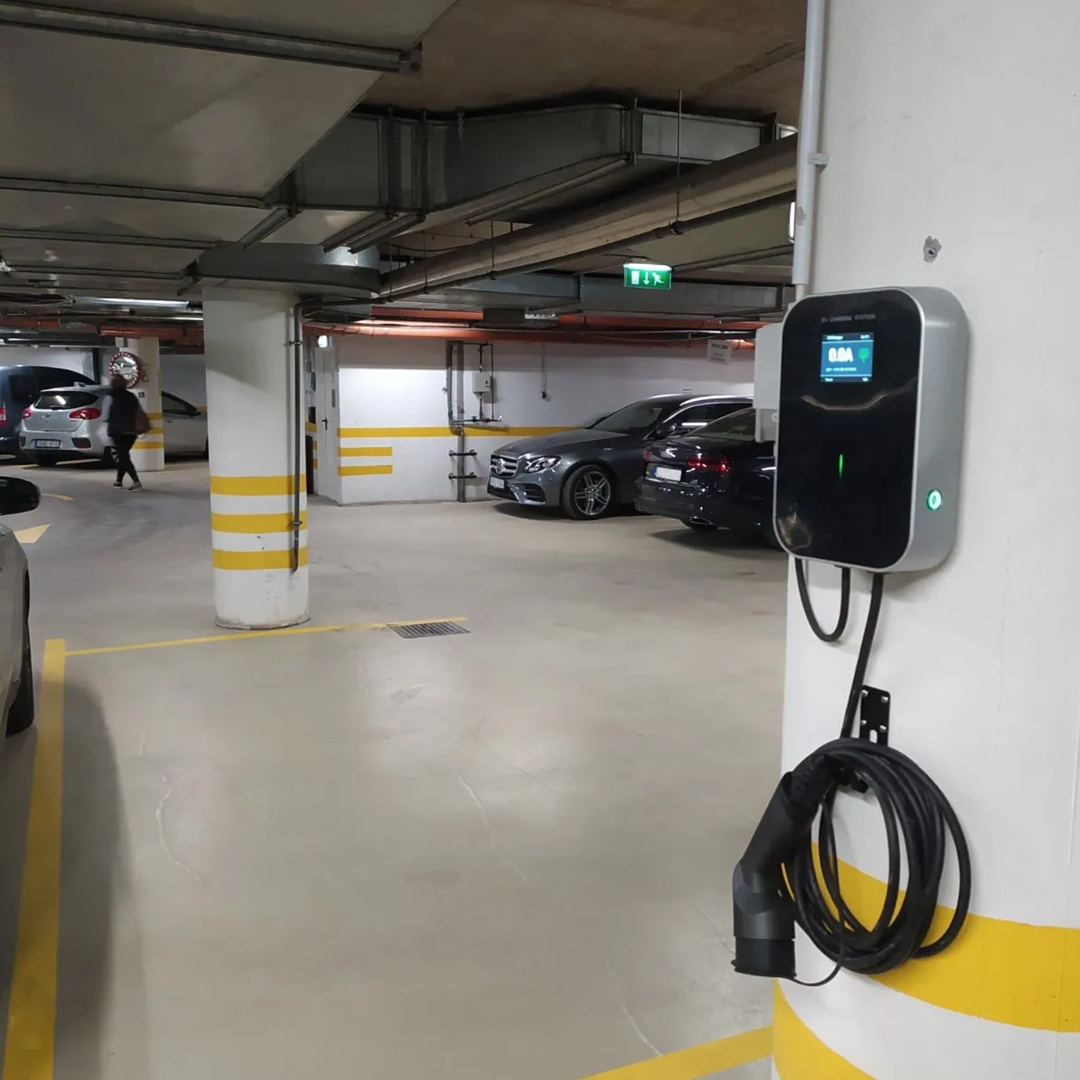 modern EV home charging station Sweden